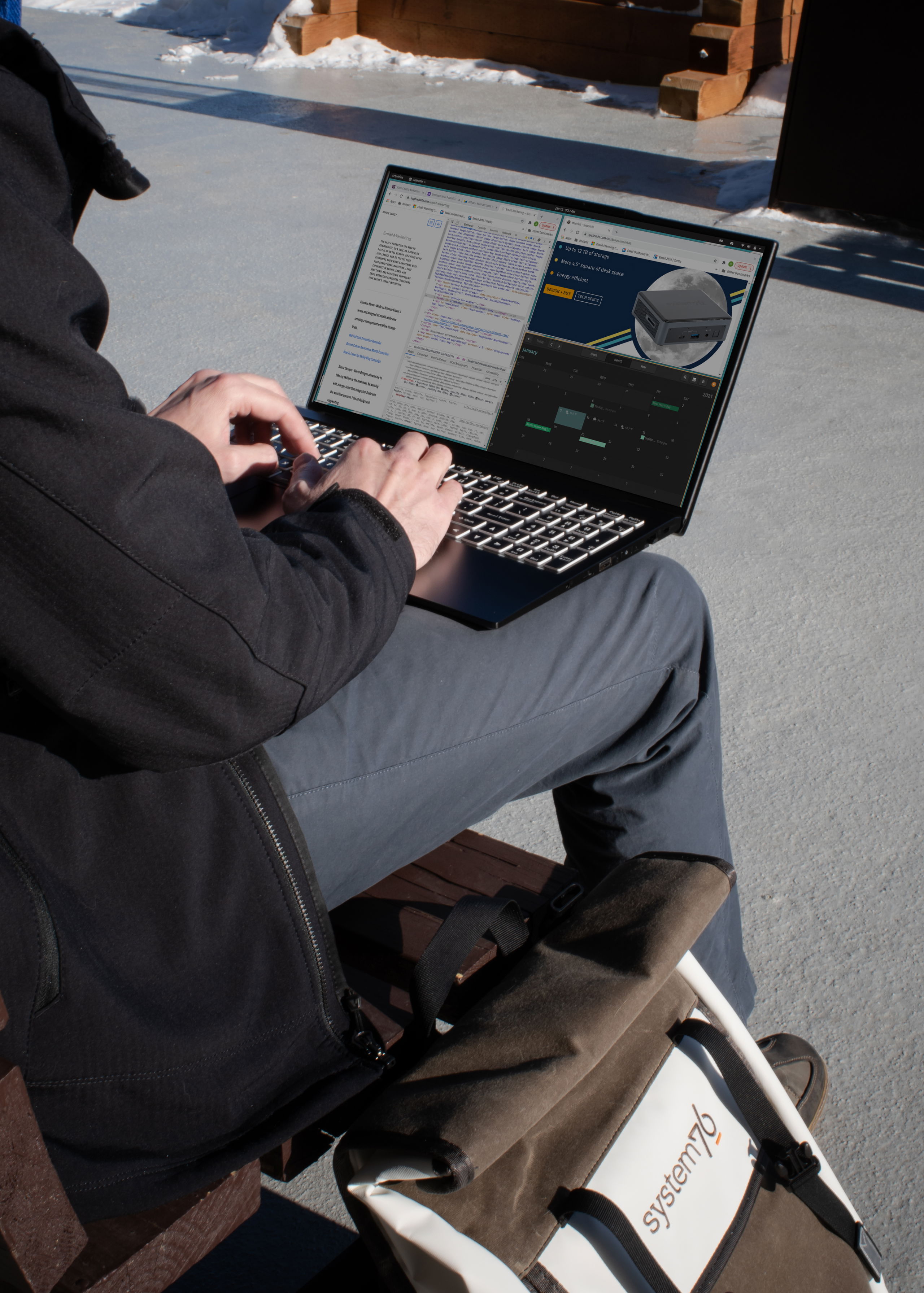 Style and mobility harmonize for a professional look on the go.