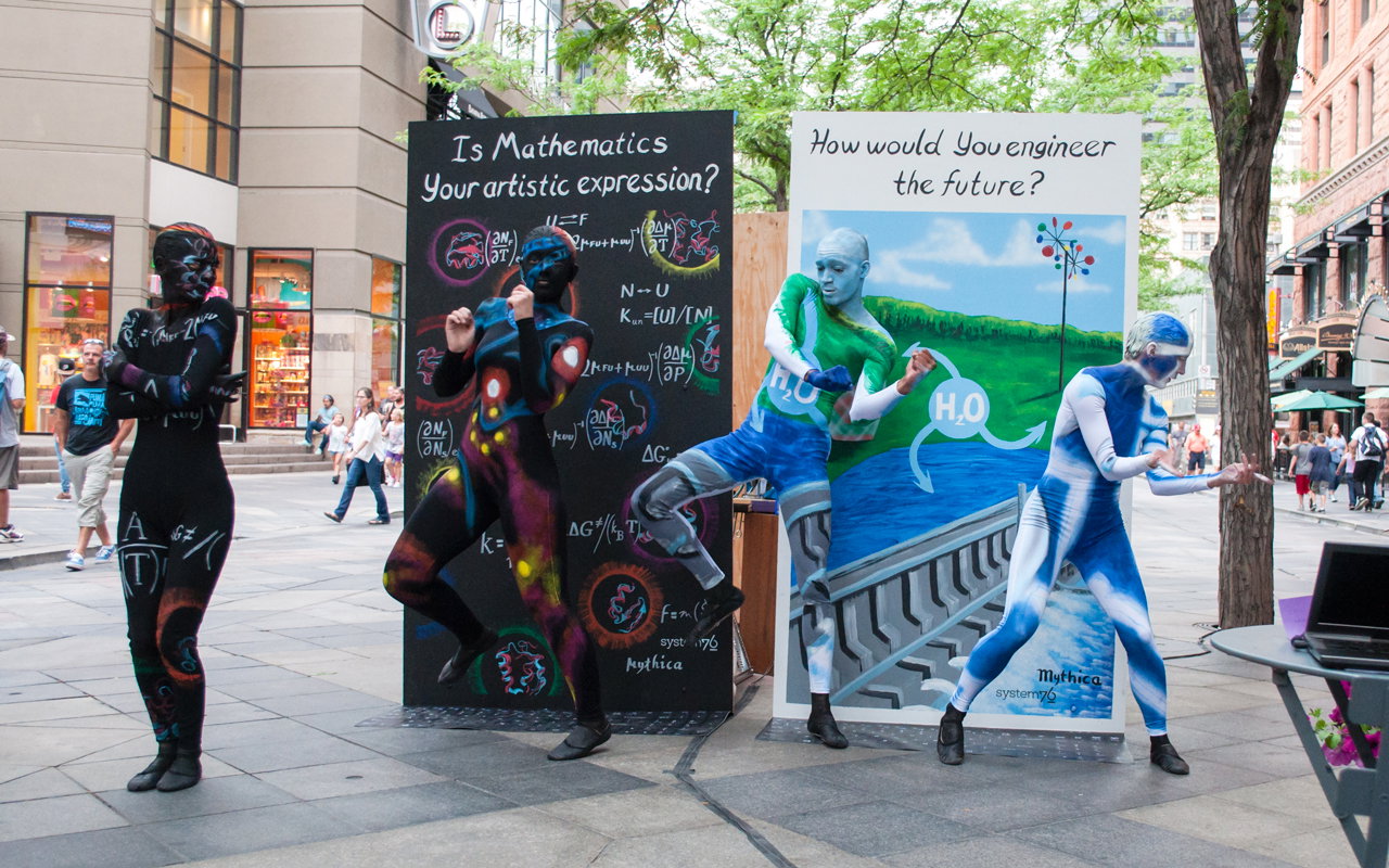 All of the dancers dancing